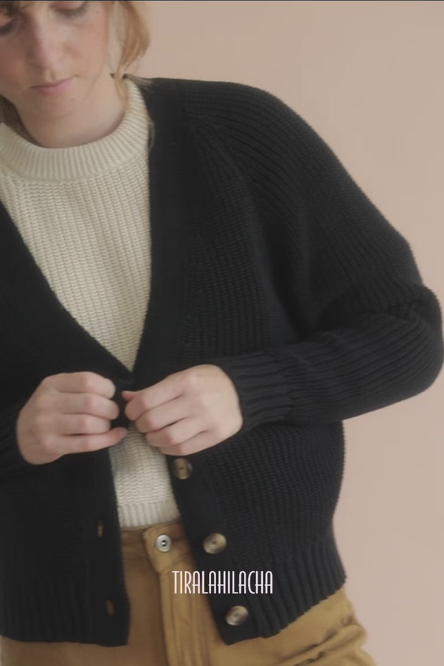 Golah Short Cardigan Cosmos Black