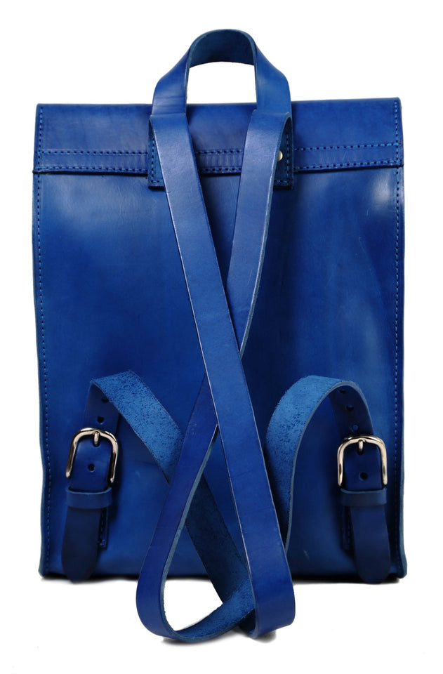 Mod 120 Cuoio Leren Rugzak Blauw