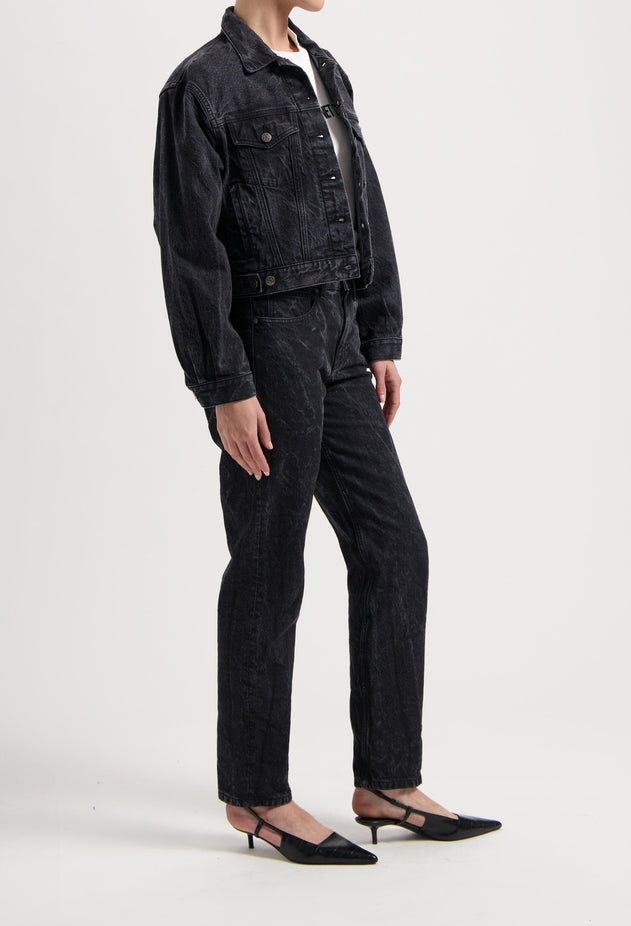 Gina Spijkerjasje Dry Black