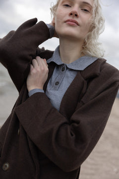 Forza Knitted Merino Blazer Chocolate