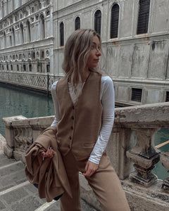 Ora, Forza & Galante Merino Co-ord Beige