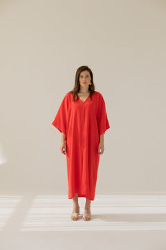 Mathilde Kimono Dress Red