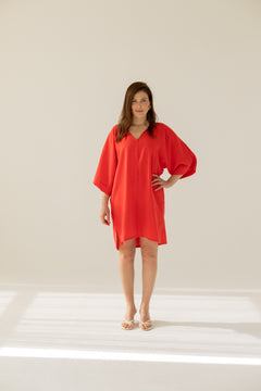 Thilde Kimono Dress Red