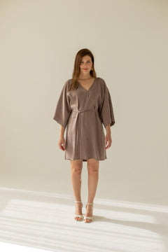 Thilde Kimono Dress Brown