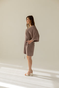 Thilde Kimono Dress Brown