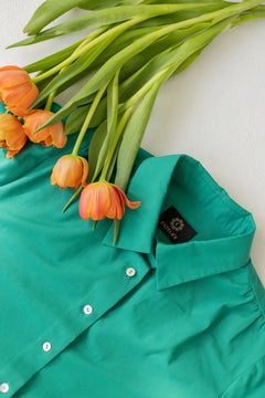 Noel Button-up Shirt Emerald Green