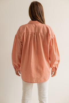 Summer Button-up Shirt Peach