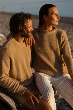 Honeycomb Unisex Jumper Sand