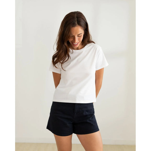 Twill Denim Shorts Navy Blue