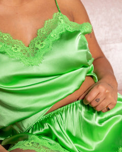 Silk Lace Camisole Mint Green