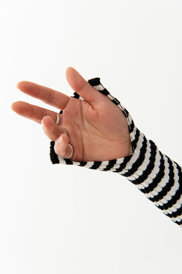 Brera Rib Longsleeve Top Zwart