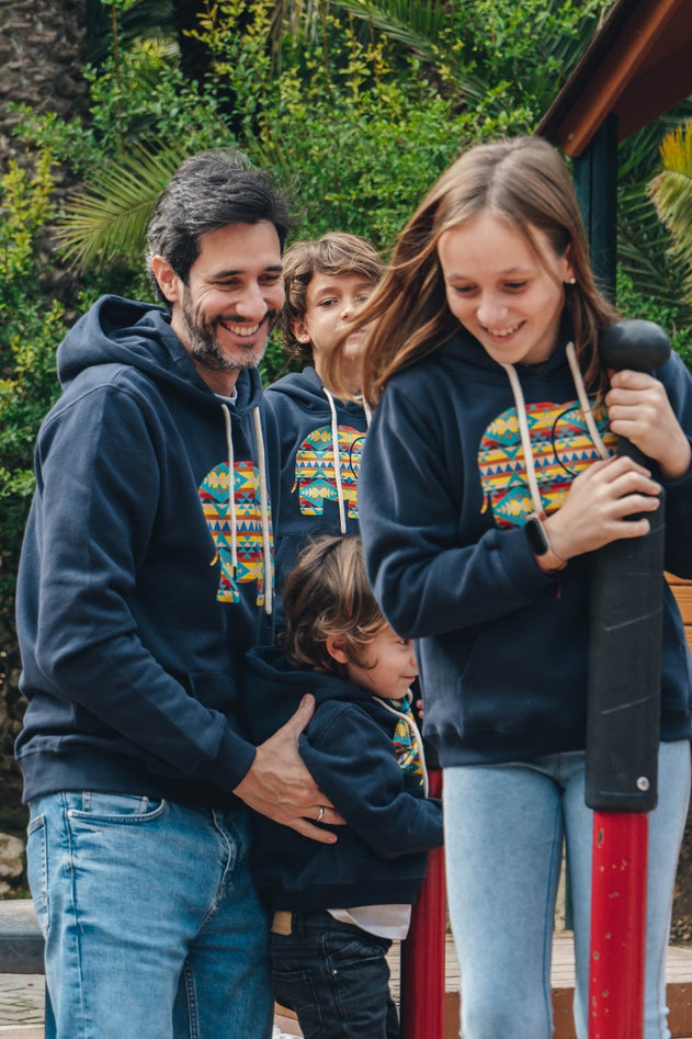 Kids Navajo Hoodie Trendsplant Blue