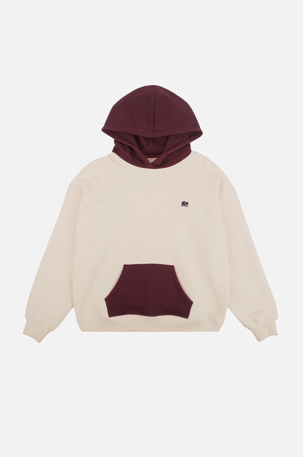 Color Block Hoodie Pale Glow Yellow