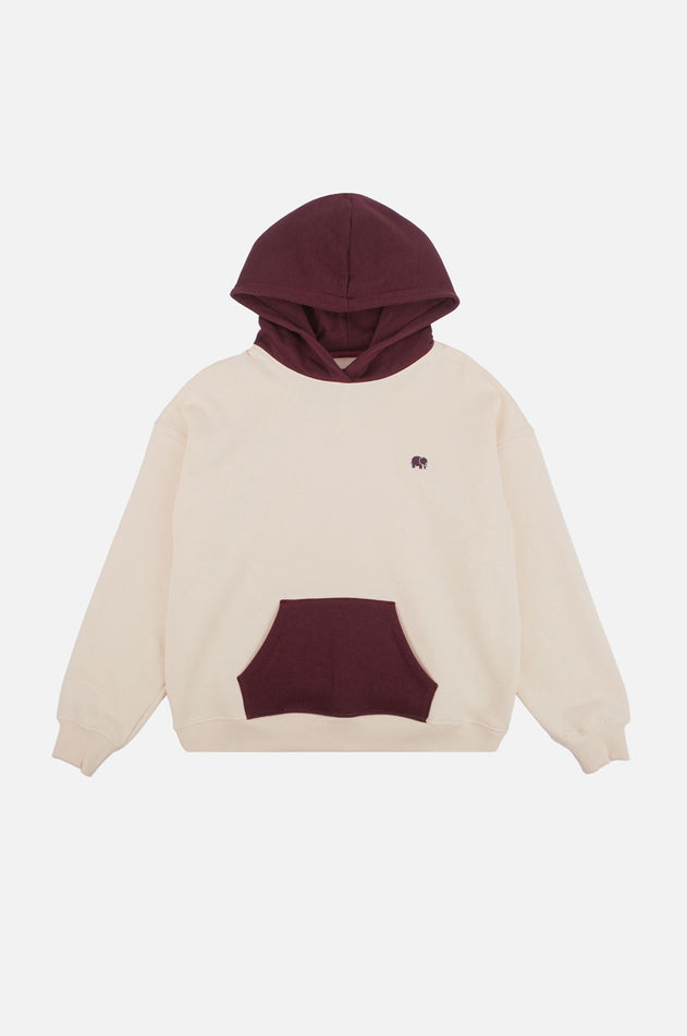 Color Block Hoodie Pale Glow Yellow
