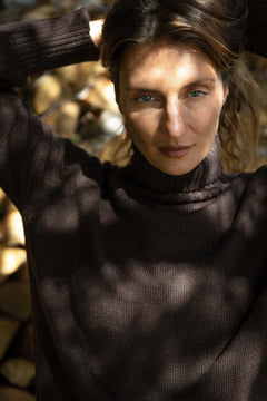 Salanida turtleneck sweater, back view