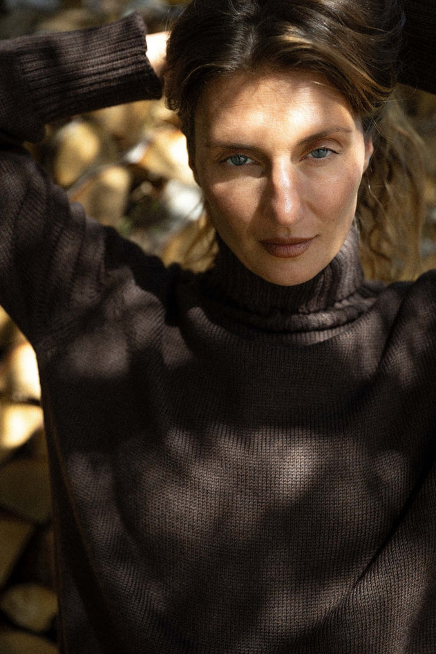 Salanida turtleneck sweater, back view