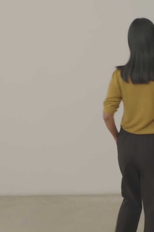 Haya Knitted Tencel Top In Mustard