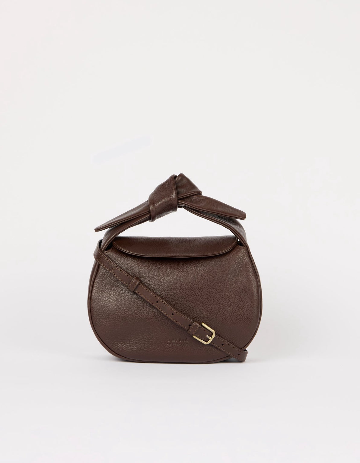 Coco Croissant Tas Chocoladebruin, Soft Grain leer