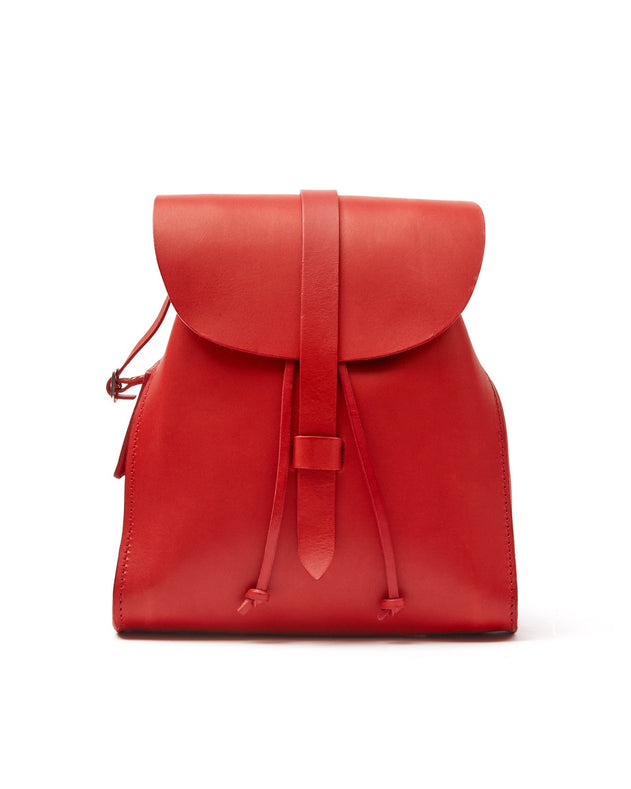 Mod 130 Cuoio Leren Rugzak Rood