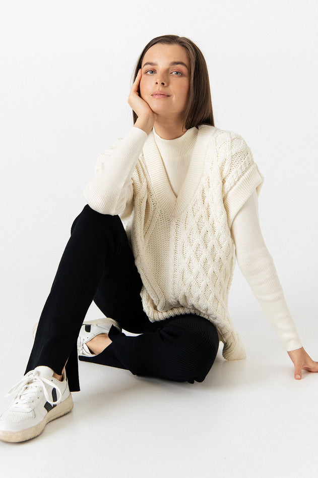 Barra Rib Merino Legging Zwart