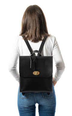 Leather Backpack Artist Collection Cuoio Black