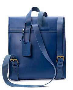 Leather Backpack Artist Collection Cuoio Blue