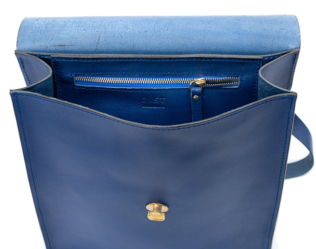Artist Cuoio Leren Rugzak Blauw