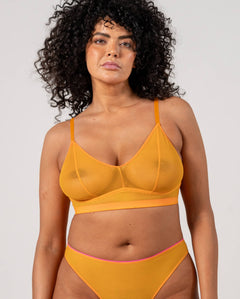 Mesh Balconette Apricot Orange