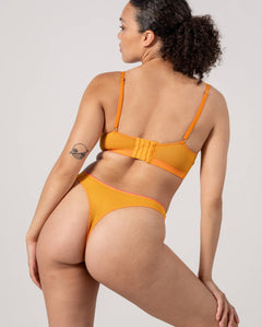 Mesh Thong Apricot/Neon Pink