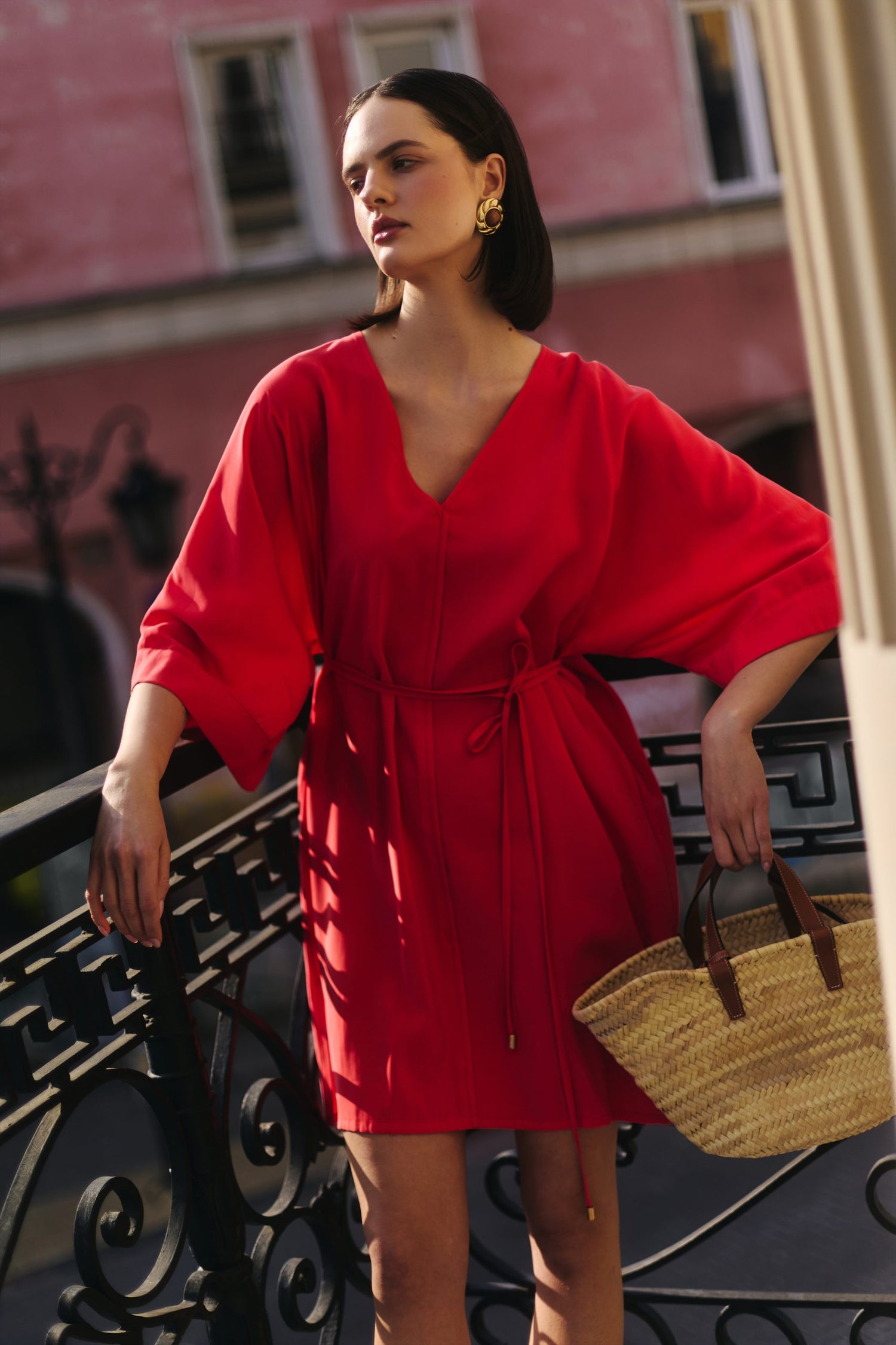 Kimono Dress Red
