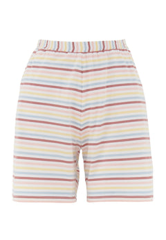 Aleexa Shorts Pyjama Set Off White/Multi Colour