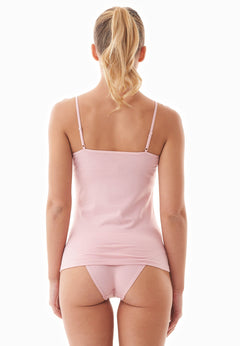 Alina Modal-Mix Singlet Top Dusty Pink