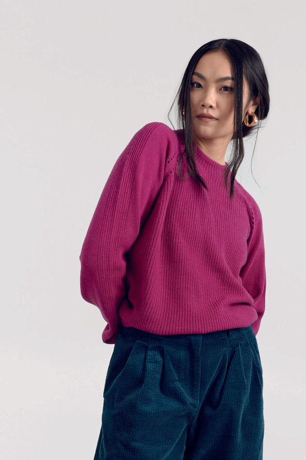 Atlanta Wool Blend Jumper Fuschia