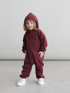 Kids' Velour Hooded Jumpsuit