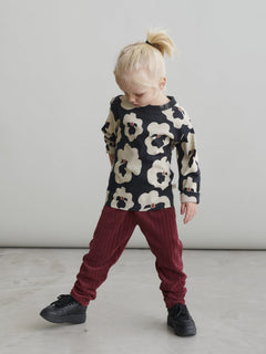 Kids' Velour Pants Burgundy