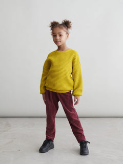 Kids' Velour Pants Burgundy