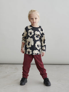 Kids' Velour Pants Burgundy