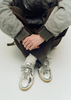 Tb.490 Rife Leather Sneakers Shimmer Silver Cream