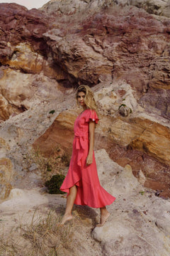 Annika Dress Sunset Coral - IVALO.COM