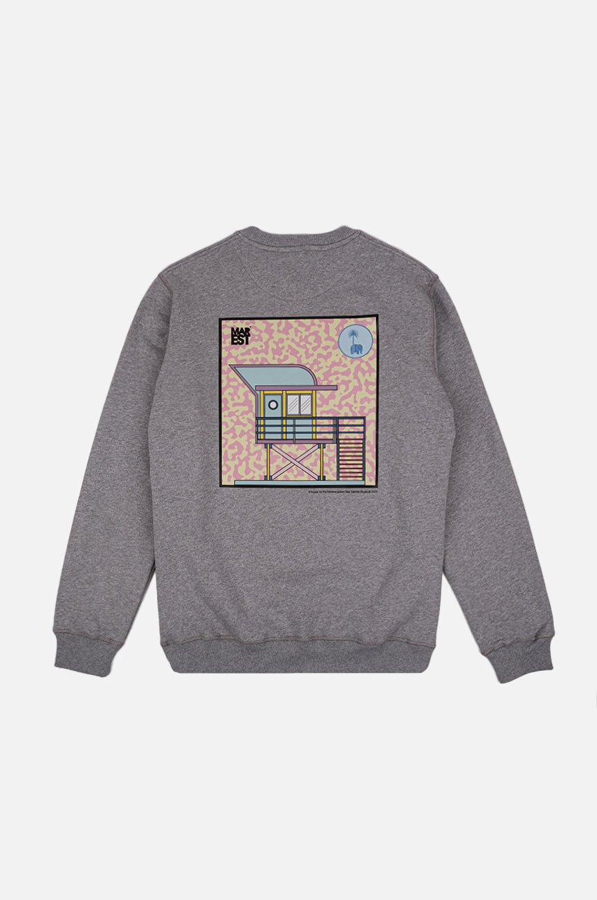 Heren Antonyo Marest x Trendsplant Art Hut Sweater Sport Grey