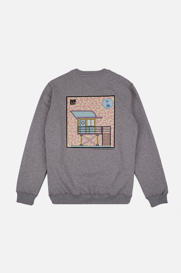 Heren Antonyo Marest x Trendsplant Art Hut Sweater Sport Grey