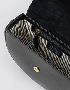 Ava Black Classic Leather Bag
