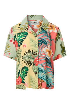 Ocean Rayon Shirt Tropical Print