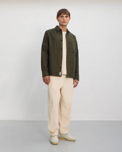 Casual Flannel Shirt Moss Green