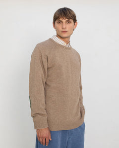 Smiley Knit Sweater Beige