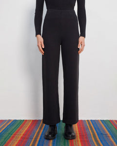 Ribbed Lounge Pant Black