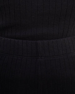 Ribbed Lounge Pant Black