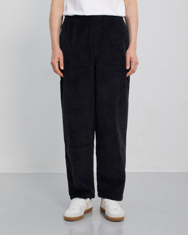 Wide Organic Cotton Unisex Cord Pant Black