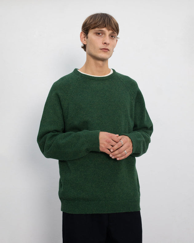 Smiley Knit Sweater Green