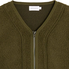 Goxo Fleece Waistcoat Olive